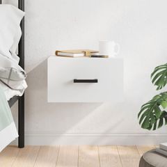 Κομοδίνο Επιτοίχιο Λευκά 35 x 35 x 20 εκ. 829820