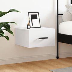 Κομοδίνο Επιτοίχιο Λευκά 35 x 35 x 20 εκ. 829836