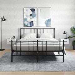 Κομοδίνα Επιτοίχια 2 τεμ. Λευκά 35x35x20 εκ. 829869