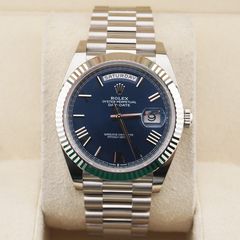 Rolex Day-Date 40mm Fluted Bezel, Blue Dial