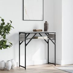 Τραπέζι Κονσόλα με Ράφι Γκρι Sonoma 75x30x75 εκ. Επεξεργ. Ξύλο 837800