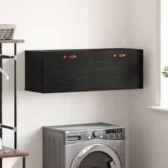 Ντουλάπα Τοίχου Επιτοίχιο Μαύρη δρυς 100 x 36.5 x 35 cm 879563