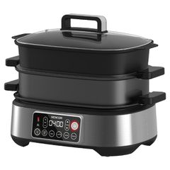 Ηλεκτρική Γάστρα Sencor SPR 6300BK με Χωρητικότητα 6lt Grill Rice Cooker και Ατμομάγειρα