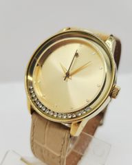 Ρολόι γυναικείο AVON Goldtone με λευκές ζιργκόν και μπεζ λουράκι Α9016 ΤΙΜΗ 50 ΕΥΡΩ