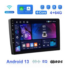 Android 13 Οθόνη Αυτοκινήτου 10.1" 2DIN – 4+64GB | Ασύρματο CarPlay & Android Auto | GPS | Wi-Fi | AI DSP | FM RDS | BT 5.0