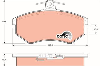 Τακάκια φρένων AUDI / VW 431698151D, 8D0698151, 8A0698151B, 443698151M, 357698151