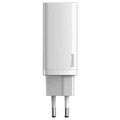 BASEUS GAN2 LITE 65WATT QUICK CHARGER TYPE-C+ USB WHITE-thumb-1