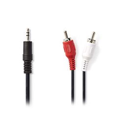 KΑΛΩΔΙΟ ΗΧΟΥ CAGT22200BK15 3,5MM JACK σε 2XRCA / 1,5m