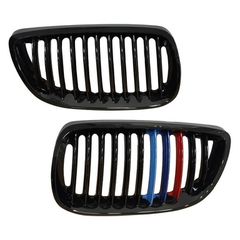 Καρδιές Μάσκας Για Bmw 3 Ε92 /Ε93 06-11 Tri-color Με Μονή Γρίλια Μαύρο Γυαλιστερό 2 Τεμάχια