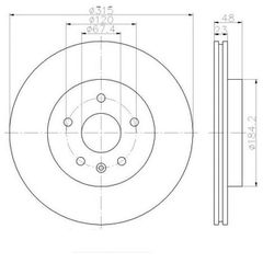 Δισκόπλακα ZTEC+ BD6112 για OPEL ISIGNIA 1.4-2.8 14-