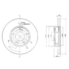 Δισκόπλακα ZTEC+ BD4169 για NISSAN ALMERAII(N16)1.5/1.8 00-> F-thumb-1