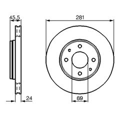 Δισκόπλακα ZTEC+ BD4054 για VOLVO S40 1.6 1.8 95-03 MITSUB CARISMA 1.6 97-06-thumb-1