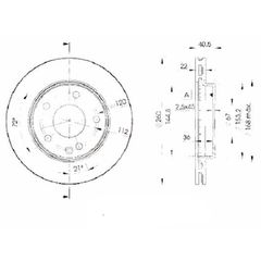 Δισκόπλακα ZTEC+ BD4035 για MERCEDES-BENZ A Series A 140 (W168) 01/01- F-thumb-1