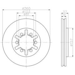 Δισκόπλακα ZTEC+ BD3001 για NISSAN Pick Up 2.5 D 02/98- F-thumb-1