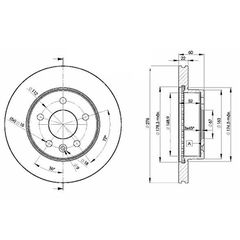 Δισκόπλακα ZTEC+ BD2797 για MERCEDES Vito 2.0 113 02/96- F-thumb-1