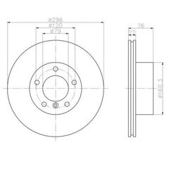 Δισκόπλακα ZTEC+ BD2769 για BMW Serie 5 520 i (E39) 96-00 F-thumb-1