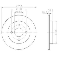 Δισκόπλακα ZTEC+ BD1654 για Ford Fiesta, Ford Focus, Ford Sierra-thumb-1
