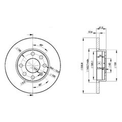 Δισκόπλακα ZTEC+ BD1608 για OPEL Astra F 1.4i 16V 96-97 F-thumb-1