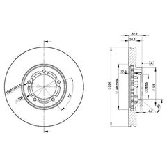 Δισκόπλακα ZTEC+ BD1622 για FORD Transit All Model (14") 94-00 F-thumb-1