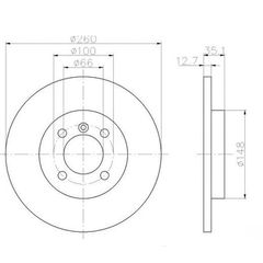 Δισκόπλακα ZTEC+ BD1569 για BMW Serie 3 316i (E30) 87-91 F-thumb-1