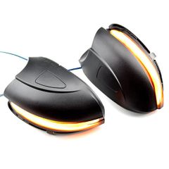 Set Καπάκια Kαθρεπτών Mε Dynamic LED Φλας  VW Golf 6 / Touran - Φιμέ  - 2 Τεμ. (HC.8024700)