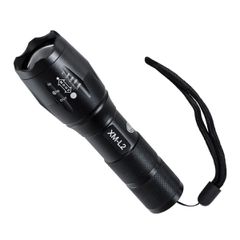 Φορητός Φακός Χειρός XM-L2 LED CREE 10W με Επαναφορτιζόμενη Μπαταρία 3000mAh & Φορτιστή Πρίζας - Zoom x1 έως x2000 - Ψυχρό Λευκό 6000K - Φ4 x Υ13.5cm