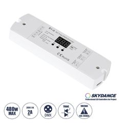 AC Triac DMX Dimmer 2 Καναλιών AC 100-240V 2 x 1A 240W - Max 2A 480W - IP20 Μ16.7 x Π5 x Υ2.4cm - 5 Years Warranty
