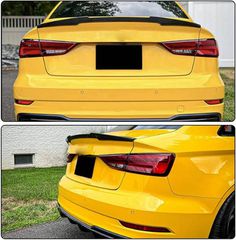 Αεροτομή Πορτ Παγκάζ Για Audi A3 8VS Sedan 12-20 M4 Look V2 Style Μαύρο Γυαλιστερό Από Abs Πλαστικό-thumb-2