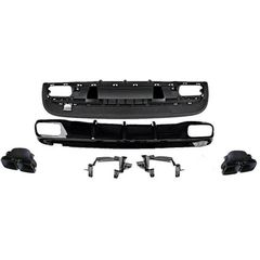 Diffuser Πίσω Προφυλακτήρα Για Mercedes-Benz GLA X156 2016-2019 GLA45 Amg Look Για Amg Sport Line Προφυλακτήρες Σετ Με Μαύρες Μπούκες