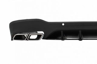 Diffuser Πίσω Προφυλακτήρα Για Mercedes-Benz GLC SUV X253 2015-2019 GLC63 Amg Look Για Amg Sport Line Προφυλακτήρες Σετ Με Μπούκες Χρωμίου