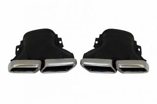 Diffuser Πίσω Προφυλακτήρα Για Mercedes-Benz GLC SUV X253 2015-2019 GLC63 Amg Look Για Amg Sport Line Προφυλακτήρες Σετ Με Μπούκες Χρωμίου-thumb-1