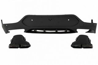 Diffuser Πίσω Προφυλακτήρα Για Mercedes-Benz GLC Coupe C253 2015-2019 GLC63 Amg Look Για Amg Sport Line Προφυλακτήρες Σετ Με Μαύρες Μπούκες