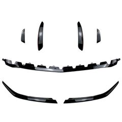 Splitters Μπροστινού Προφυλακτήρα Για Mercedes-Benz A-Class W177 19+ Amg Line Έκδοση Γυαλιστερό Μαύρο 7 Τεμάχια