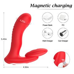 Silicone vibrator 3 speeds - 6 frequencies Finger function - Heating + APP control