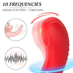 Silicone vibrator 3 speeds - 6 frequencies Finger function - Heating + APP control-thumb-1