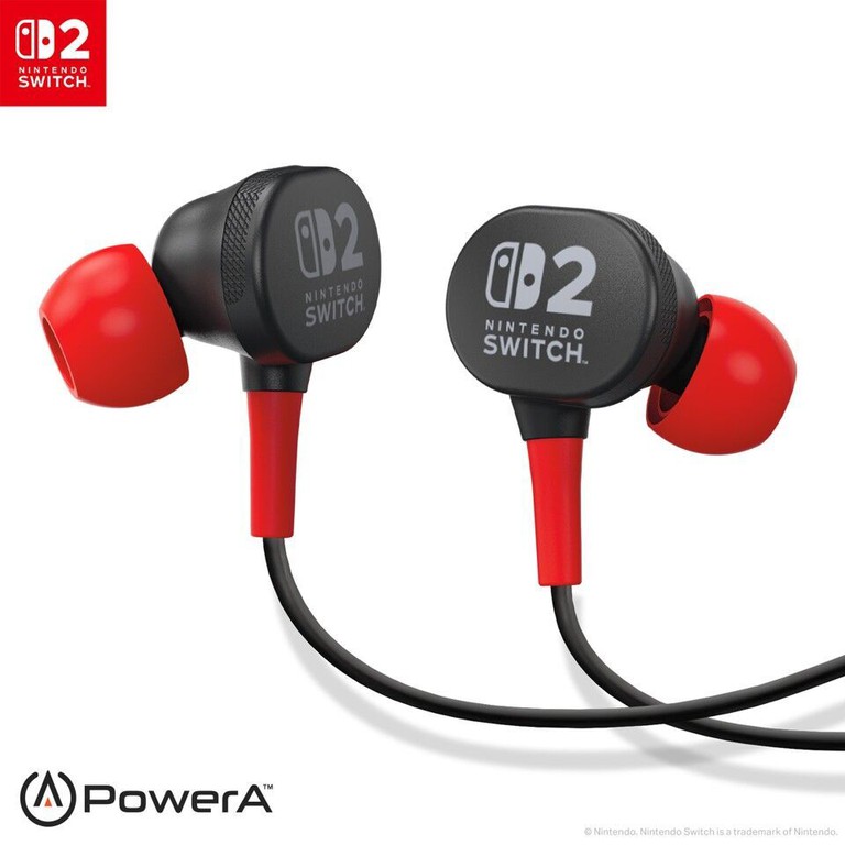 PowerA Wired Earbuds for Nintendo Switch 2- Black / Nintendo Switch 2