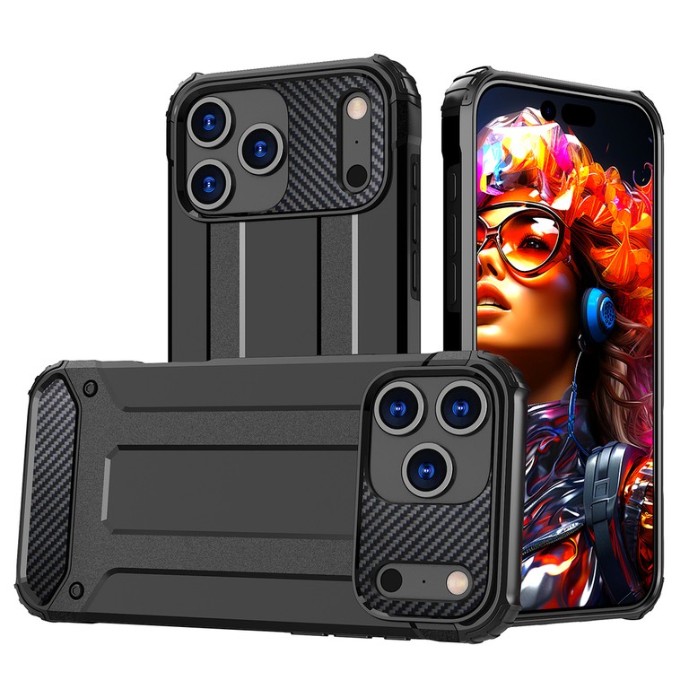 Hybrid Armor Case for iPhone 17 Pro - Black