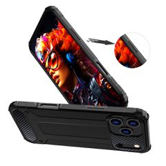Hybrid Armor Case for iPhone 17 Pro - Black-thumb-4