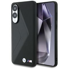 BMW Leather Oversized Stripes MagSafe case for Samsung Galaxy S25 Edge - black