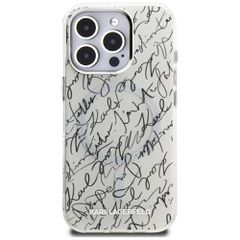 Karl Lagerfeld IML Karl Script Pattern MagSafe Case for iPhone 16 Pro - White-thumb-2