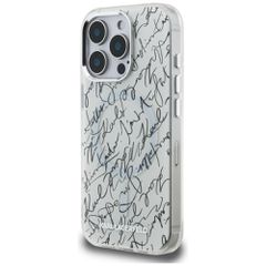 Karl Lagerfeld IML Karl Script Pattern MagSafe Case for iPhone 16 Pro Max - White-thumb-1