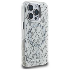 Karl Lagerfeld IML Karl Script Pattern MagSafe Case for iPhone 16 Pro Max - White-thumb-3