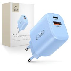 Tech-Protect NCA20 PD 20W QC3.0 USB-A / USB-C Wall Charger - Blue