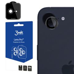 3mk Lens Protection Pro Tempered Glass for iPhone 16e - Black