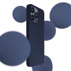 3mk Silicone Case for iPhone 15 Pro - Navy Blue-thumb-1