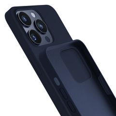3mk Silicone Case for iPhone 15 Pro - Navy Blue-thumb-2