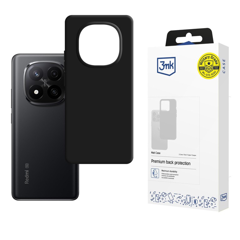 3mk Matt Case Pro case for Xiaomi Redmi Note 14 Pro+ - matte black