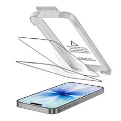 Tech-Protect Quick Set+ 2-pack tempered glass for iPhone 17 - black-thumb-1