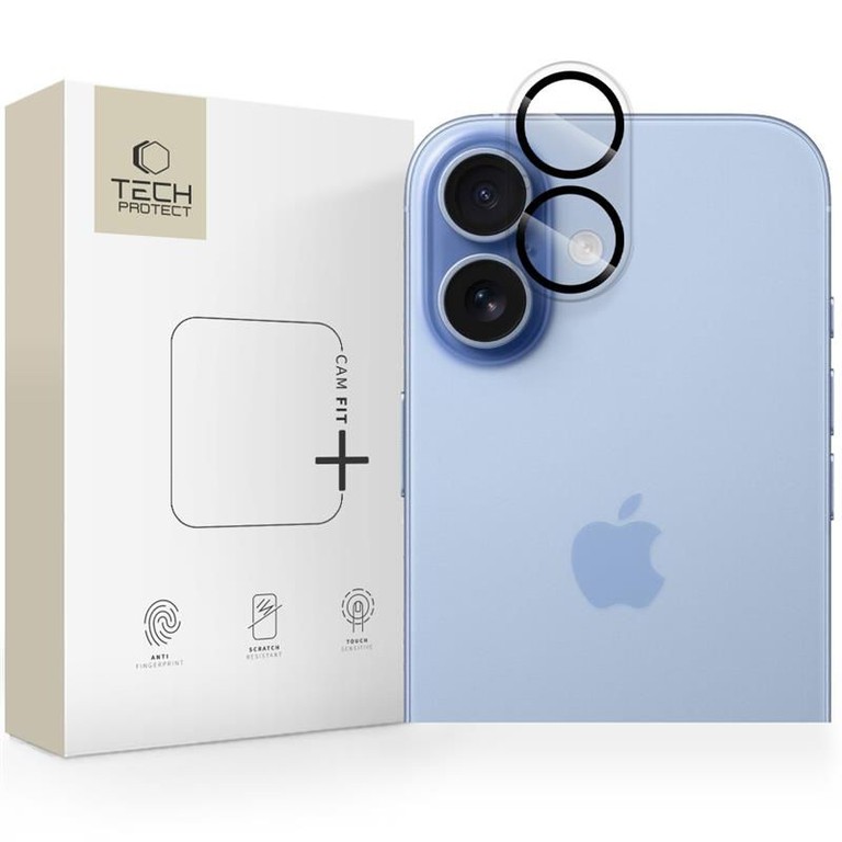 Tech-Protect Cam Fit+ Camera Cover for iPhone 17 - Clear