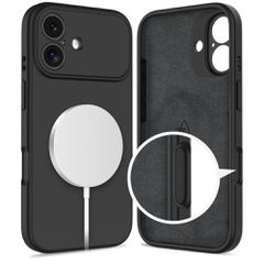 Tech-Protect Silicone MagSafe Case for iPhone 17 - Black-thumb-1